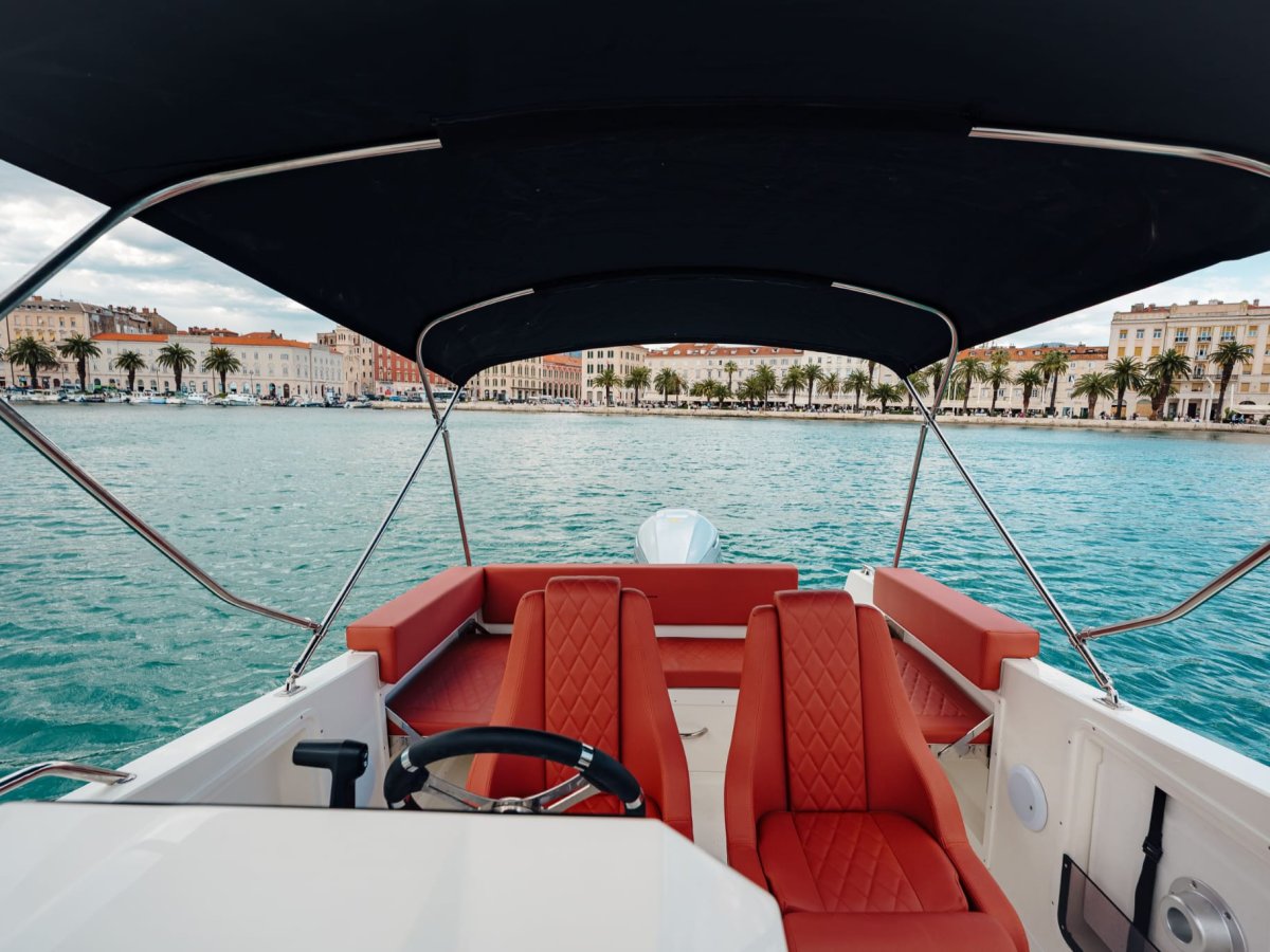 Stern bench seating on the Atlantic Marine 750 Open in Split